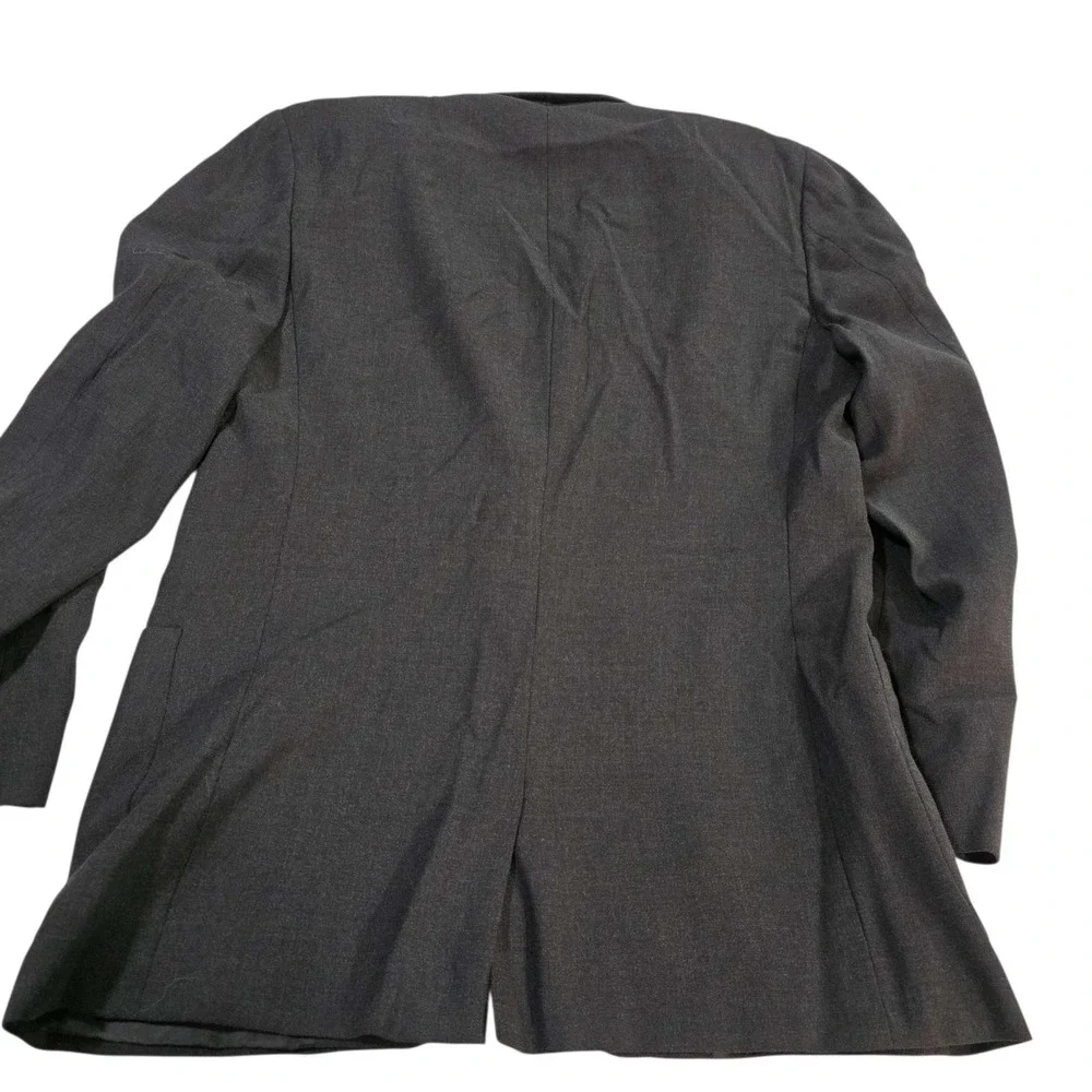 Burberry Relaxed Wool Blazer Charcoal Grey Men's Sport Coat Size 40 Reg 3-Button